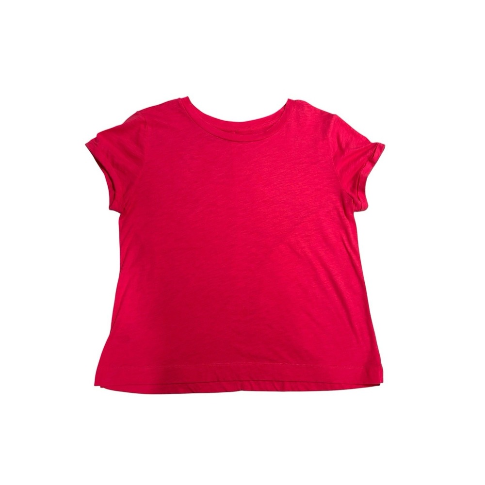 LOFT Pink Cotton V-Neck Short Sleeve T-Shirt Women's Size Small Regular Fit